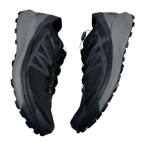 Salomon  Sense Ride 4 Trail Running Shoes Sneakers Auto Laces Mens Sz 11 Black main image 7
